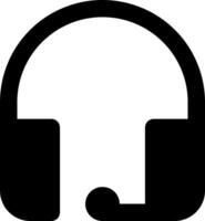 A headset icon with a microphone on it vector