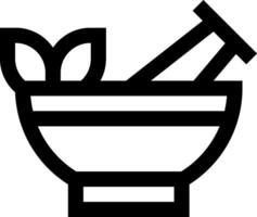 A black and white image of a bowl with a spoon and a knife vector