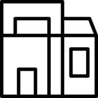 A black and white image of a house with a window vector