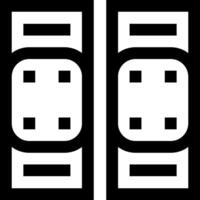 Two black and white icons of two black and white squares vector