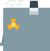A radiation symbol on a suitcase vector
