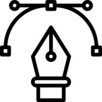 A pen and a lightbulb are connected to each other vector