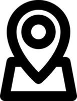 A location marker icon on a white background vector