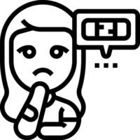 A woman with a speech bubble on her head vector