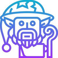 A wizard with a hat and a staff vector
