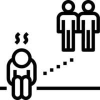 A black and white illustration of a man sitting on the ground vector