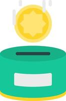 A coin box with a coin inside vector