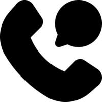A phone icon with a speech bubble vector