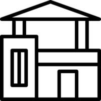 A black and white drawing of a house vector