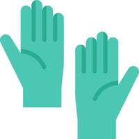 Two gloves with one hand on each side vector