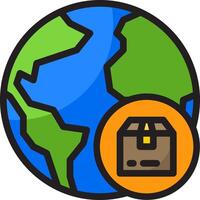 Earth globe icon illustration vector