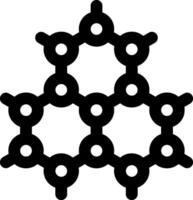 A black and white image of a hexagon vector