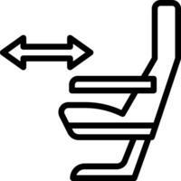 A black and white image of a chair with a seat and a seat vector