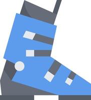 A pair of blue ski boots on a white background vector