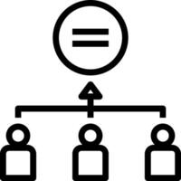 A group of people are standing around a circle with an equal sign vector