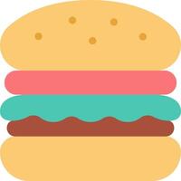 A hamburger with a bun and cheese on it vector