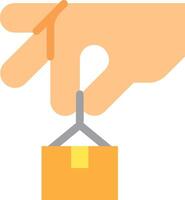 A hand holding a box with a key vector