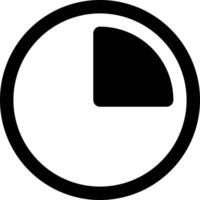 A black and white circle with a clock in the middle vector