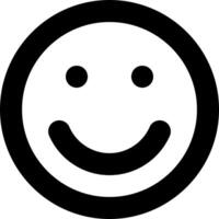 A black and white smiley face with a white background vector