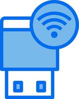 Usb wifi adapter icon vector