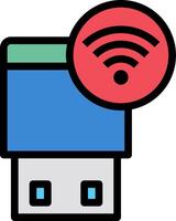 A usb drive with a wifi symbol on it vector