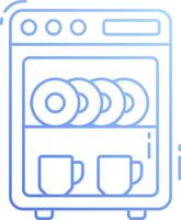 Coffee machine icon, line icon, illustration vector