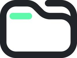 A folder icon with a green arrow vector