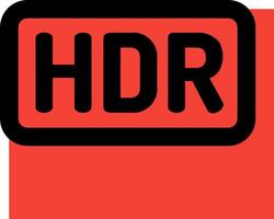 Hdr logo on a red background vector