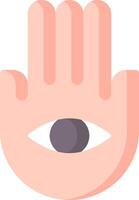 A hand with an eye on it vector