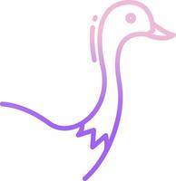 A goose is shown in a line drawing vector