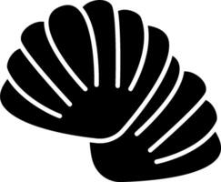A black and white shell icon vector