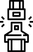 A black and white icon of a computer vector