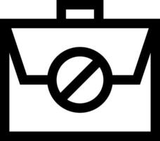 No carry on bag icon vector