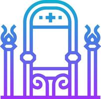 A purple and blue icon of a doorway vector