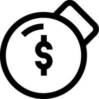 A dollar sign icon on a white background vector
