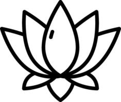 A black and white lotus flower on a white background vector