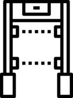 A black and white drawing of a door vector