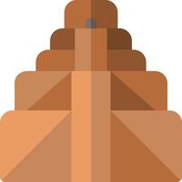 A pyramid with a large stone base vector