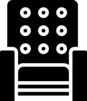 A black and white chair with circles on it vector