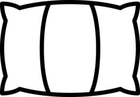 A black and white illustration of a pillow vector