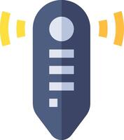 A remote control with a yellow light on it vector