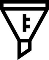 A funnel with a dollar sign in the middle vector
