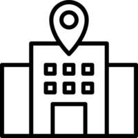 A building with a pin on it vector