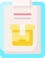 A yellow box with a red line on it vector