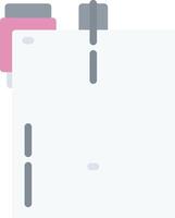 A white sheet with a pink marker on it vector