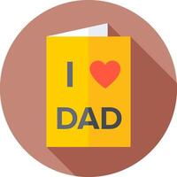 I love dad card with a heart on it vector