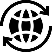 The globe is surrounded by arrows vector