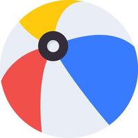 A beach ball with a black and white circle vector