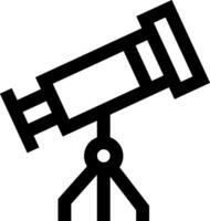 A black and white image of a telescope vector