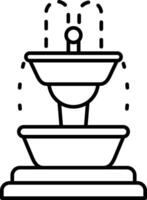 A fountain with water coming out of it vector